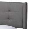 Baxton Studio Casol MidCentury Modern Transitional Grey Fabric Upholstered Full Size Platform Bed 224-13086-ZORO